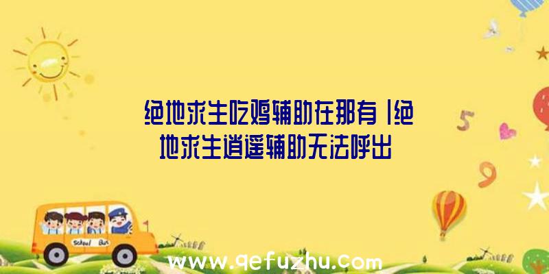 「绝地求生吃鸡辅助在那有」|绝地求生逍遥辅助无法呼出